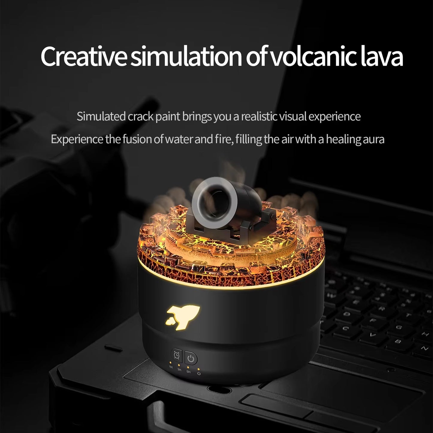 2024 New Creative Fort Aromatherapy Machine Household Lava Crack Humidifier Hotel Essential Oil Diffuser Aromatherapy Machine